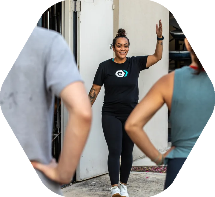 Community fitness class at e-motion wellness®