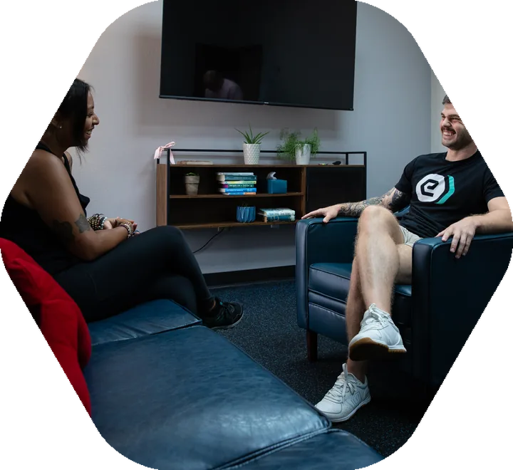 Members in the e-motion wellness® lounge